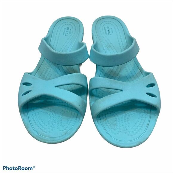 Ladies Crocs Kelli Sandals Pool Blue‎ Size 6 - Picture 4 of 11